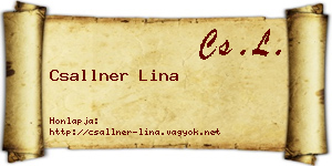 Csallner Lina névjegykártya